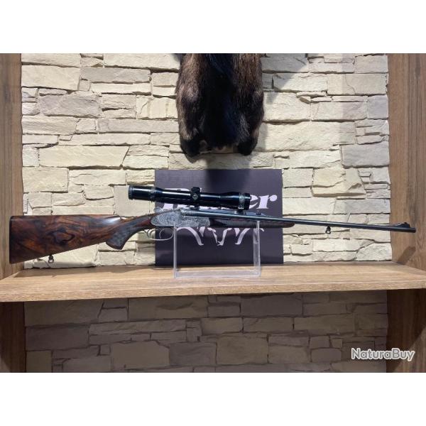 Express platines Ferlach gravures animali�res calibre 9.3x74 R + Lunette ZEISS diavari-ZM 1.5-6x42