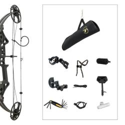 Kit arc &agrave; poulies Topoint M1 20-70Lbs 19''-30'' - Droitier Noir