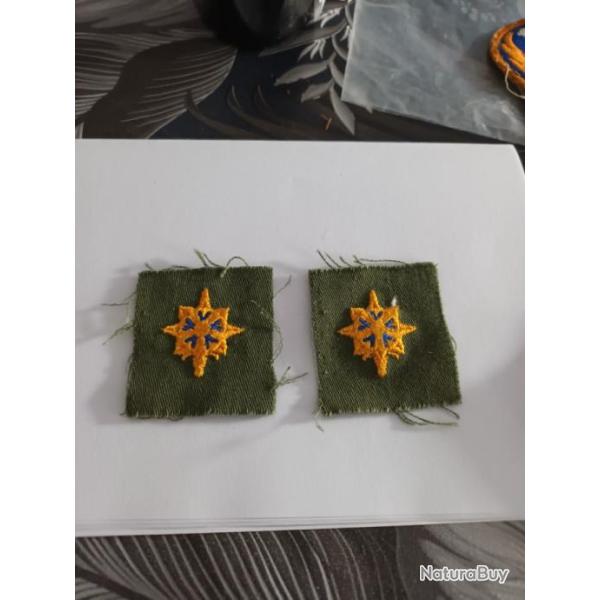 Lot de collars officier arm�e us INTELLIGENCE SERVICE ORIGINAL