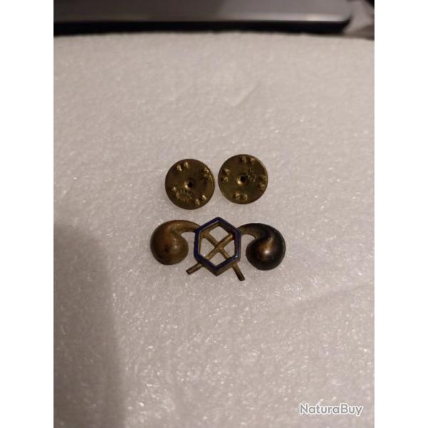 Beau collars officier arm�e us CHEMICAL ww2 ORIGINAL 2