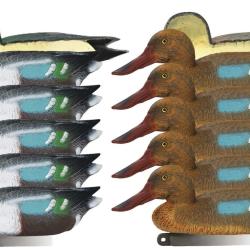 Pack 10 appelants canards souchets mouss&eacute;s m&acirc;le et femelle