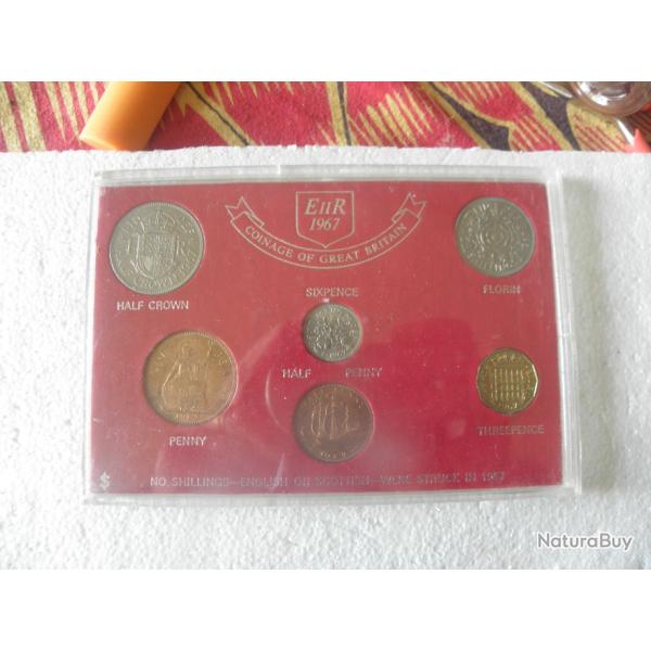 1967 Grande-Bretagne Complet Pr� D�cimal 6 Pi�ce Kit Demi Couronne