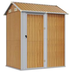 Abri de jardin cabane cabanon maison de stockage remise ext&eacute;rieur hangar outils robuste clair 192 x