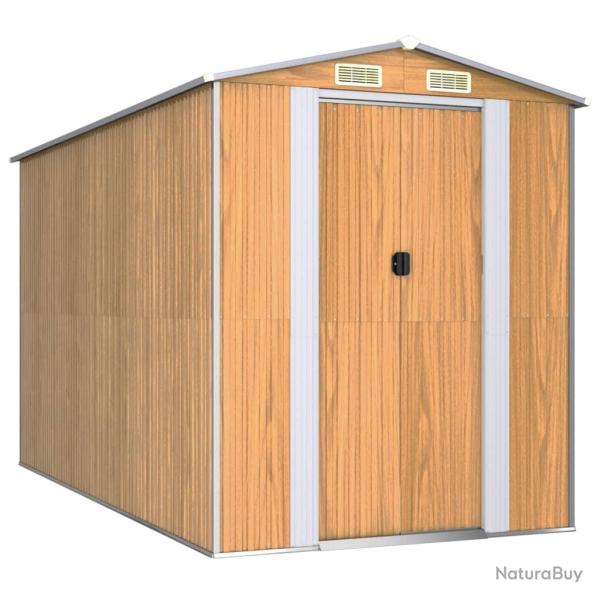 Abri de jardin cabane cabanon maison de stockage remise ext�rieur hangar outils robuste clair 192 x