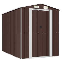 Abri de jardin cabane cabanon maison de stockage remise ext&eacute;rieur hangar outils robuste fonc&eacute; 192 x