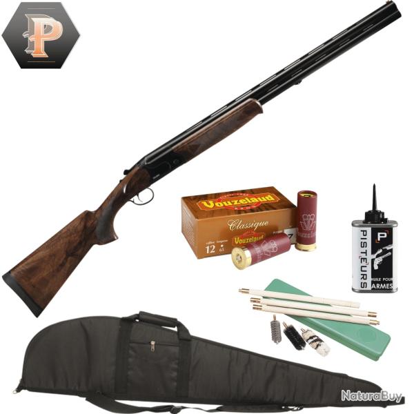 Pack chasseur ! Fusil superpos Suhlberg Black cal.12/76 canon 71cm + mun + fourreau + net + un port