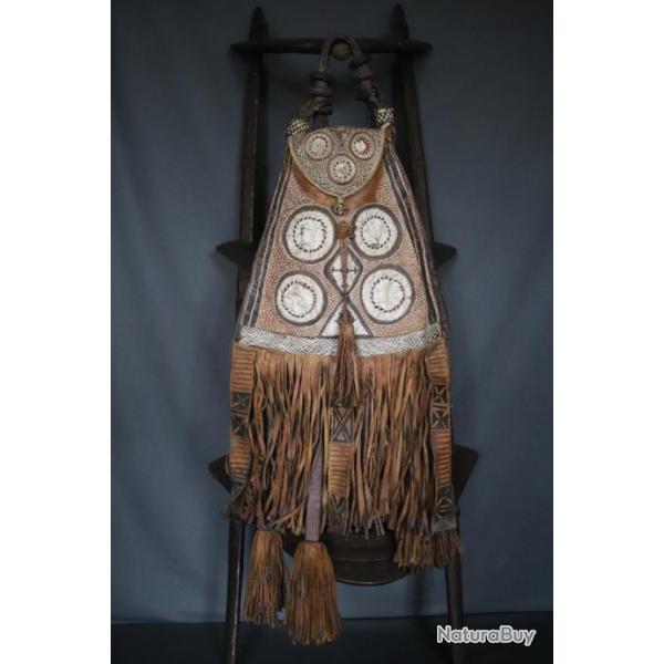 Sac en cuir Touareg dit arreg - Sud de l'Alg�rie, Niger, fin 19�me d�but 20�me si�cle