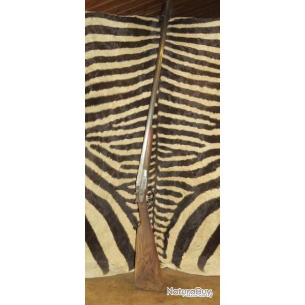 Fusil poudre noire juxtapos� � chiens ext�rieurs cal.20/65 canons Damas 76.5 cm � finir de restaurer