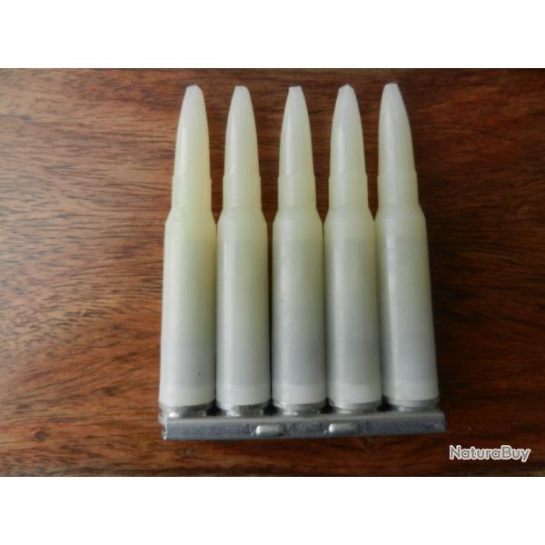 clips de 5 cartouches  blanc en plastique blanc