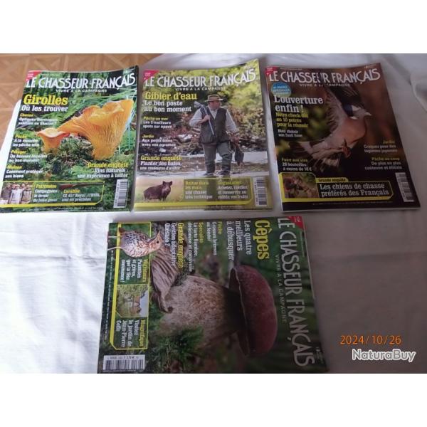 4 num�ros du chasseur fran�ais, �t� automne 2024.