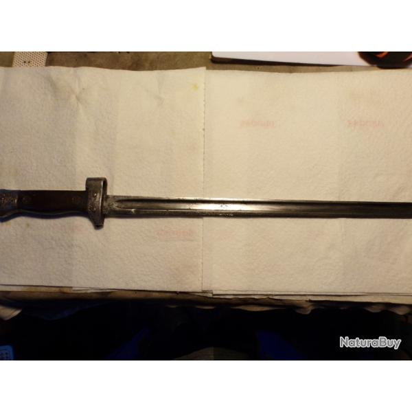 Ba�onnette mousqueton BERTHIER 1892 sans fourreau