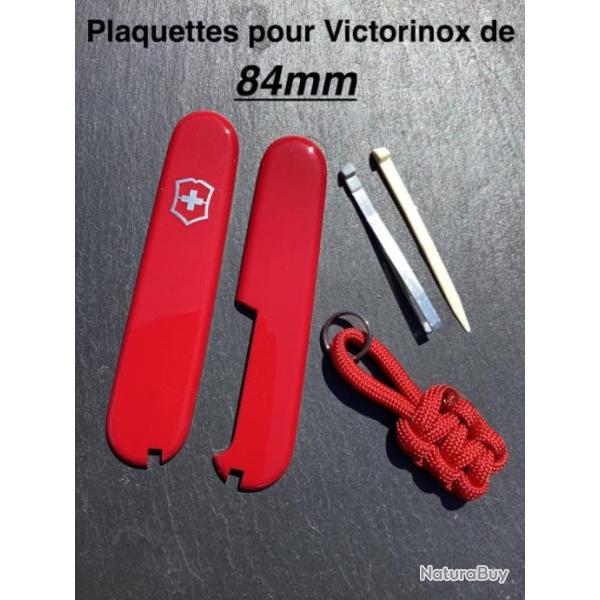 Neuf C�tes / Plaquettes Rouge - Original Swiss Victorinox 84mm + Accessoires