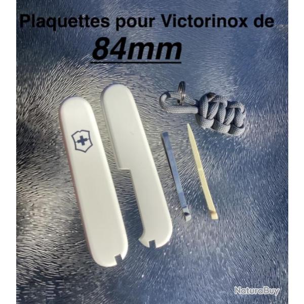 Neuf C�tes / Plaquettes blanches - Original Swiss Victorinox 84mm + Accessoires
