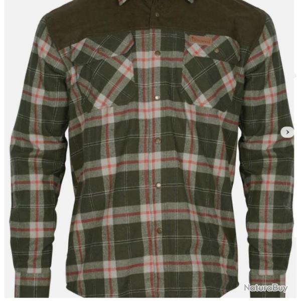 CHEMISE PINEWOOD DOUGLAS D.GREEN/RED  9436