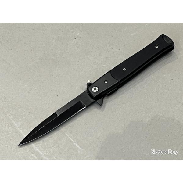 Stiletto Couteau ouverture assist�e Mafia Milano Lame Acier 440 Manche acier / ABS