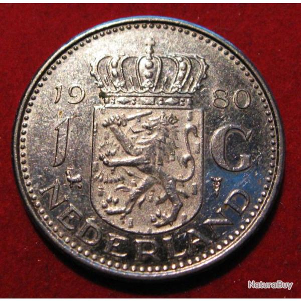 PAYS BAS  piece de 1 GULDEN 1980 ttb