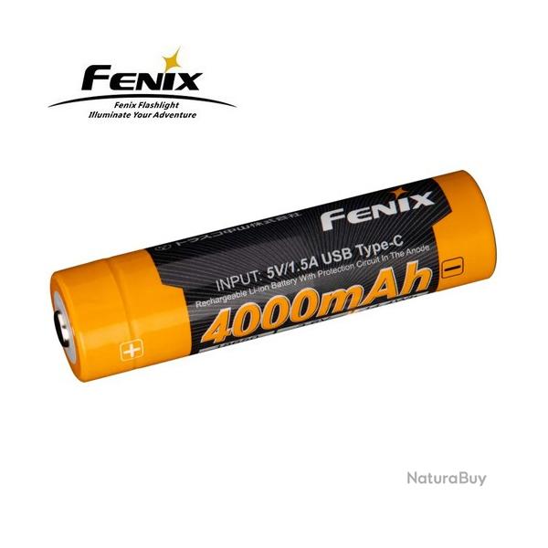 Batterie 18650 4000mAh fenix ARB-L18-4000U port USB type C int�gr�