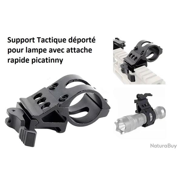 Support tactique de lampe d�port� avec fixation rapide pour rail picatinny/weaver