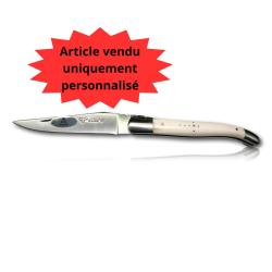 Couteau Laguiole en Aubrac Os de Vache Lame de 12 cm &agrave; personnaliser