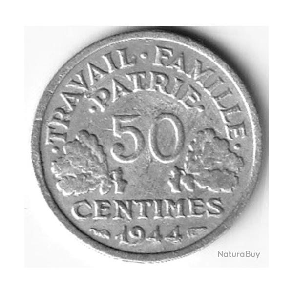 Pi�ce De Monnaie France 50 Centimes Francisque 1944 C Castelsarrasin