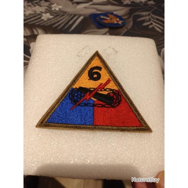 Patch arm�e us 6th ARMORED DIVISION ww2 ORIGINAL 3