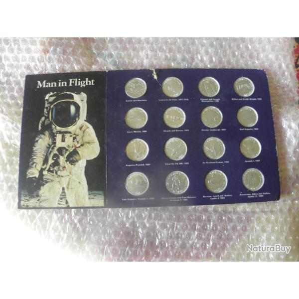 Coffret shell complet de 16 pi�ces rares comm�morant la collection Man In Flight