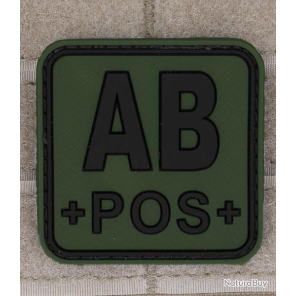 Pacth 3D groupe sanguin AB +POS OD velcro