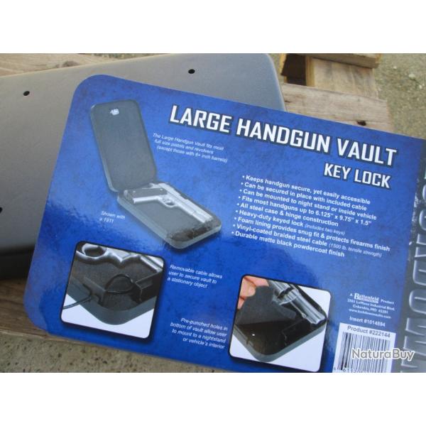 boite m�tallique fermeture a clef pour pistolet (LOCKDOWN)