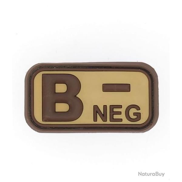 Pacth 3D groupe sanguin B -NEG coyote
