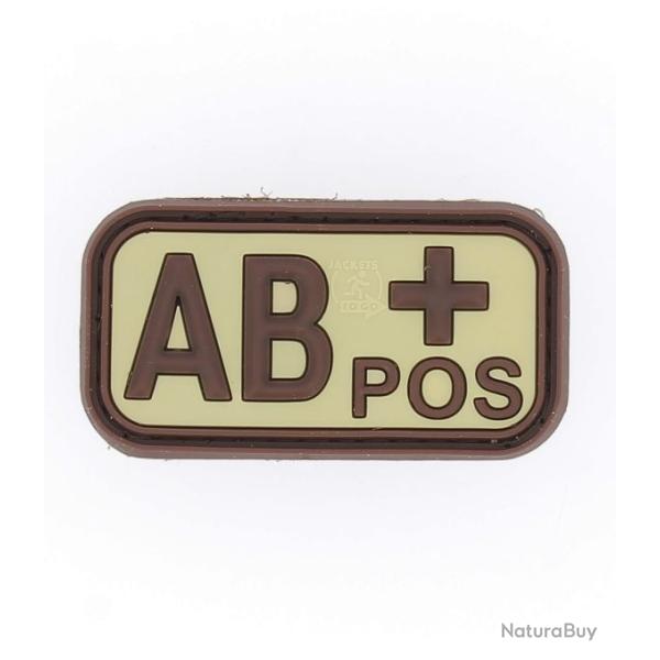 Pacth 3D groupe sanguin  AB +POS coyote