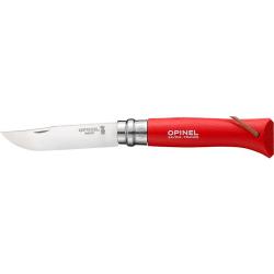 Opinel Baroudeur N-08 ROUGE avec lien cuir