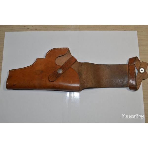 Ancien Holster en Cuir fonte Hunter / Etuis chasse r�volver / Pistolet Cow-boy  Droitier (19)