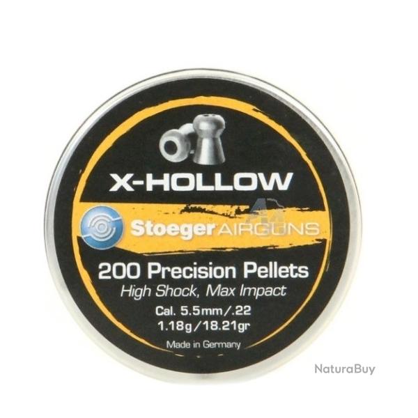 Plombs T�te creuse - Jupe Lisse Stoeger X-Hollow cal.5.5 bo�te de 200