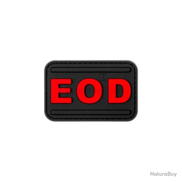 Patch JTG en PVC "EOD" Noir/rouge