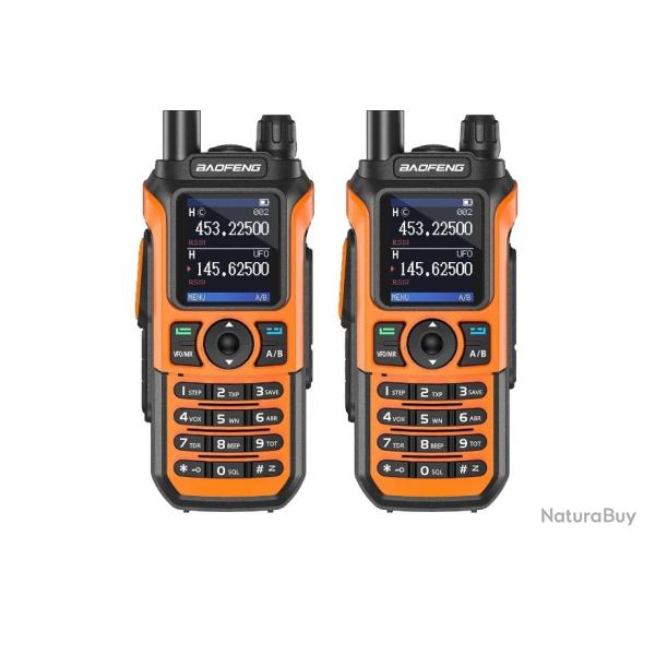 Paire de Talkies-walkies Baofeng UV-21 PRO V2 (Orange) - LIVRAISON GRATUITE