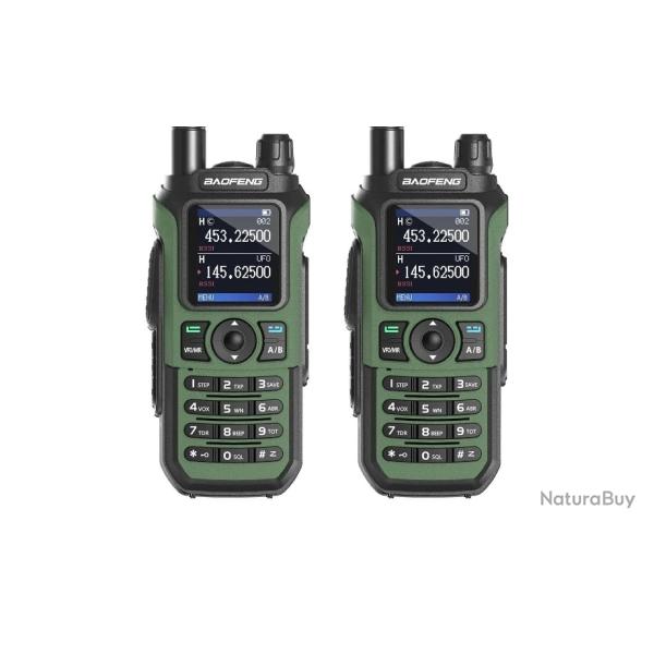 Paire de Talkies-walkies Baofeng UV-21 PRO V2 (Vert) - LIVRAISON GRATUITE