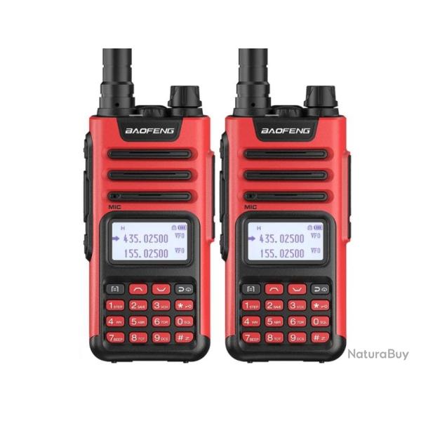 Talkie-walkie Baofeng UV-13 PRO V2 8800mAh 10W (Rouge) - LIVRAISON GRATUITE