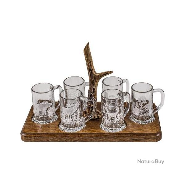 Service � liqueur plateau bois de brocard