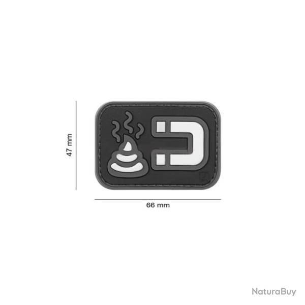 Patch PVC aimant � merde - NOIR