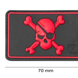 Patch pirate skull rouge/noir - JTG