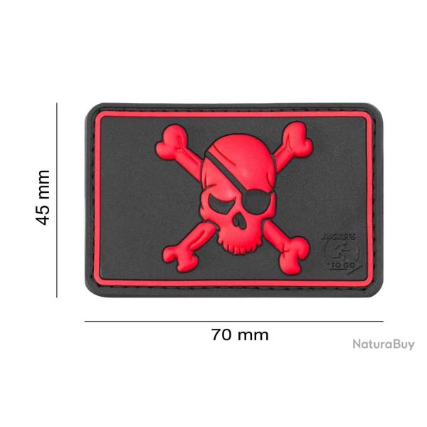 Patch pirate skull rouge/noir - JTG