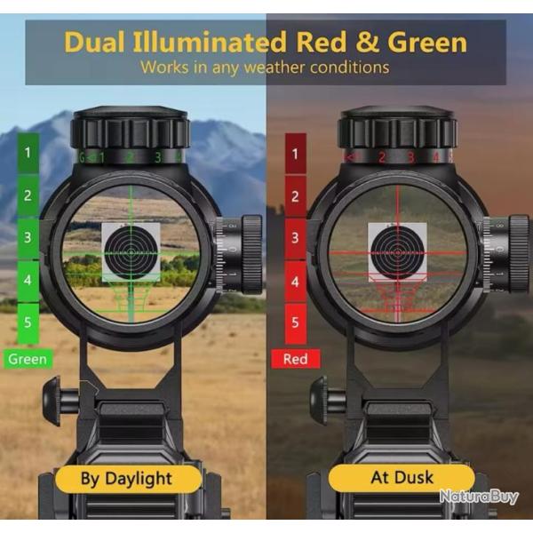 Lunette de tir bestsight 3-9x40 EG R�TICULE LUMINEUX 20 ou 11 mm