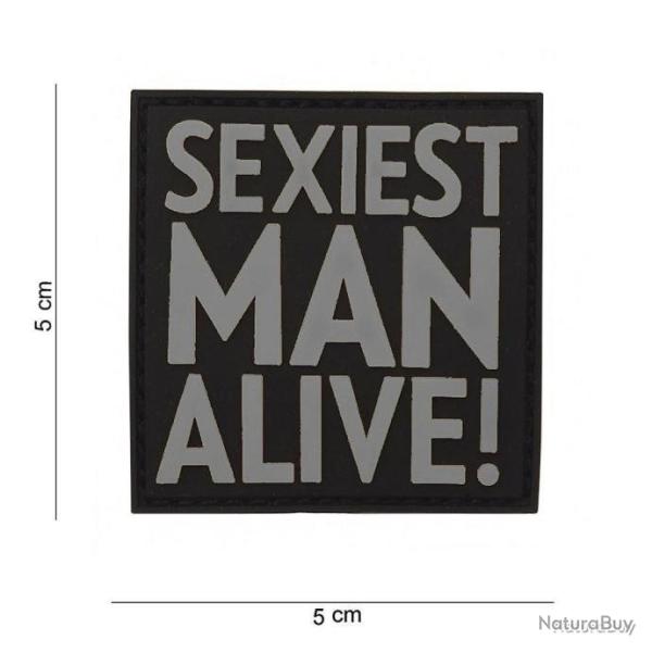 Patch PVC "SEXIEST MAN ALIVE !" NOIR JTG�