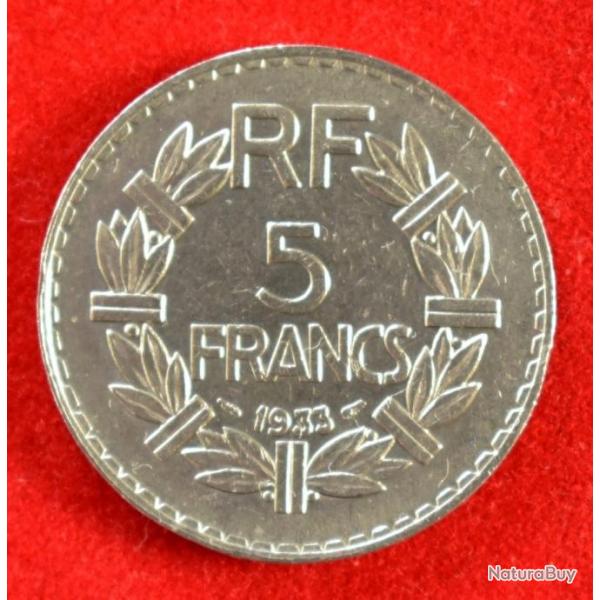 Pi�ce de 5 francs de 1933 LAVRILLIER - parfait �tat