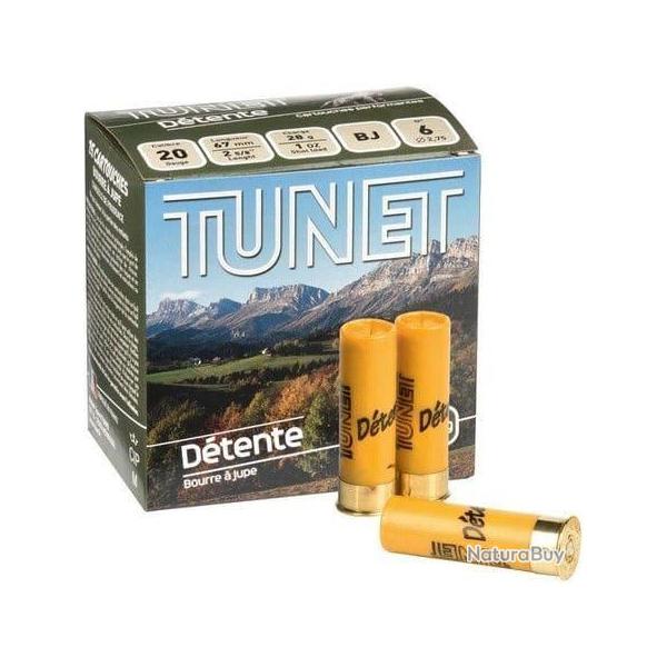 TUNET Cartouches de chasse DETENTE - par boite de 25  20  / 70  29g