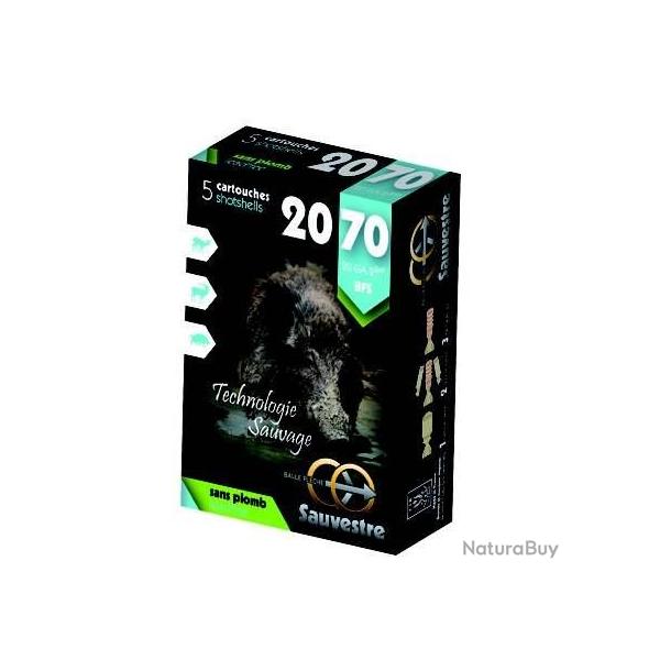 SAUVESTRE Cartouches de chasse Fl�che sans plomb - par boite de 5  20  / 70  20.6g