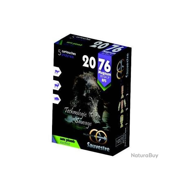 SAUVESTRE Cartouches de chasse Fl�che mag sans plomb - par boite de 5  20  / 76  20.6g