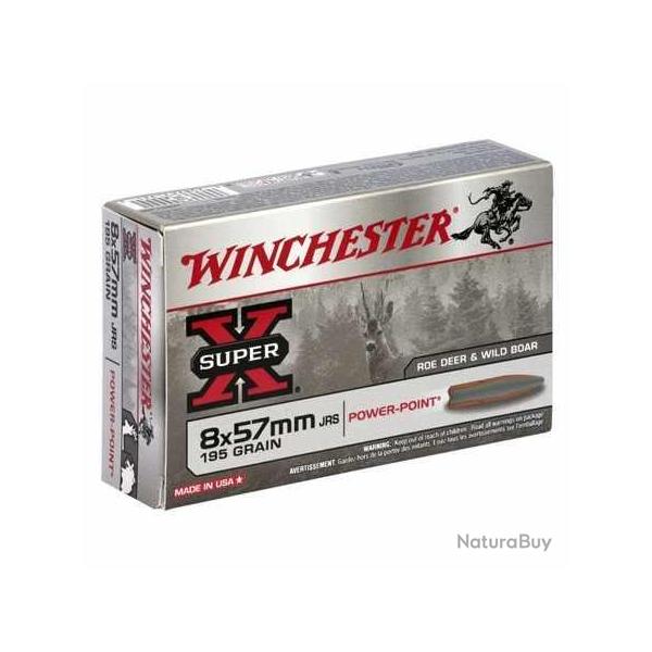 WINCHESTER Balles de chasse Power point - par boite de 20  8 x 57 JRS   195Gr