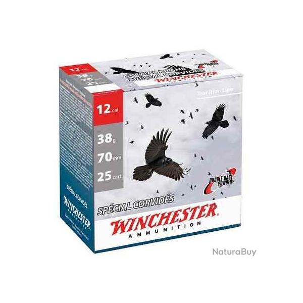 WINCHESTER Cartouches de chasse Pack sp�cial corvid�s par boite de 25 12 70 38g