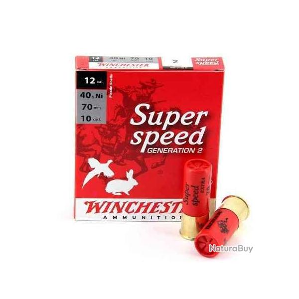 WINCHESTER Cartouches de chasse Super speed nickel� - par boite de 10  12  / 70  40g